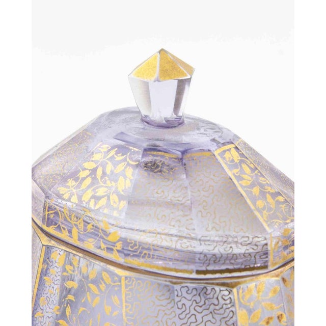 Art Nouveau Moser Glass Dresser Box, Early 20th Century For Sale - Image 5 of 6