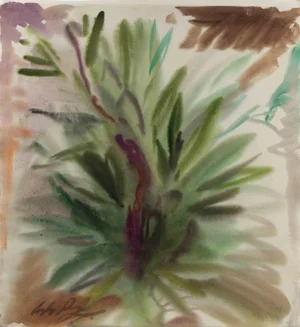 Carlo Ravagnan, Plant, Watercolor, 1960s