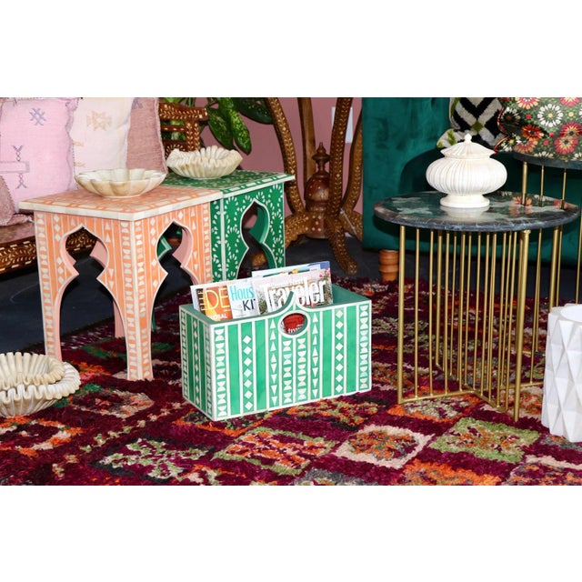 1980s Vintage Moroccan Boujad Rug For Sale - Image 4 of 5