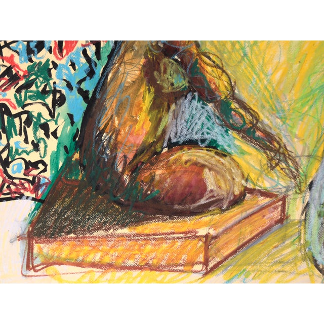 Seeking Advice From the Buddha - Figurative in Pastel on Paper by Michael William Eggleston For Sale In Monterey, CA - Image 6 of 7