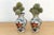 Red Pair of Miniature Floral Avian Crackle Glaze Jars For Sale - Image 8 of 8