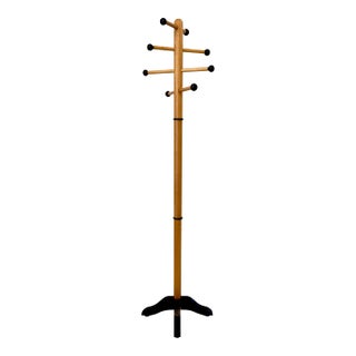 Relocation Super Sale! 1950s Mid Century Modern Adjustable Wooden Coat Rack For Sale