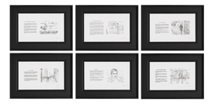 Bob Dylan, Mondo Scripto, 2020, Framed, Set of 6