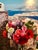 Georges Blouin, Large Colorful French Oil Painting Greek Island Landscape Flowers George Blouin For Sale - Image 4 of 6