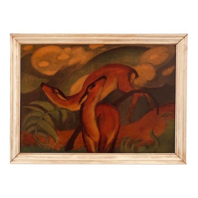 Large Vintage German Modernist Board-Backed Art Print – Frankfurt Am Main Gallery Label For Sale