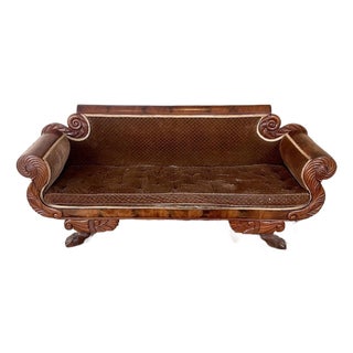 Late 20th Century Antique American Empire Sofa For Sale