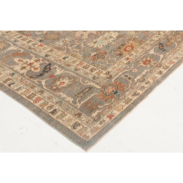 Slate Gray "Laguna" Modern Traditional Sultanabad-Inspired Tan Oversized Rug For Sale - Image 8 of 8