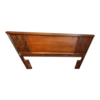 1960s Mid-Century Modern Walnut & Rosewood Full/Queen Headboard For Sale