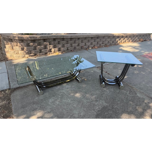 MCM Design Institute of America, Art Deco Coffee Table and Side Table Attributed to Romeo Bega For Sale - Image 9 of 18