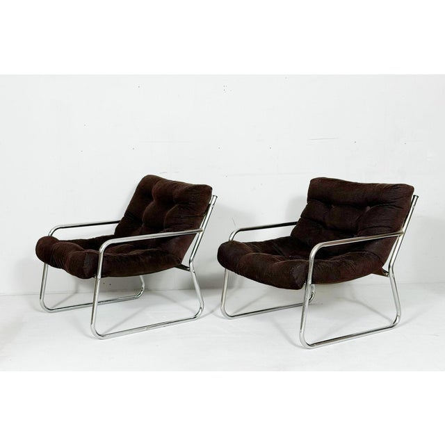 Space Age Cantilever Easy Chairs by Gillis Lundgren, 1970s, Set of 2 For Sale - Image 14 of 15