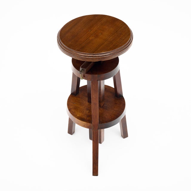 French French 19th Century Solid Walnut Tripod Pedestal Stand, Circa 1890 For Sale - Image 3 of 9