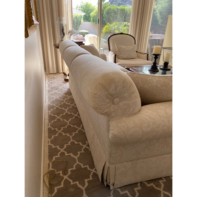 Linen 2000s Ethan Allen Preston Roll-Arm Sofa For Sale - Image 8 of 10