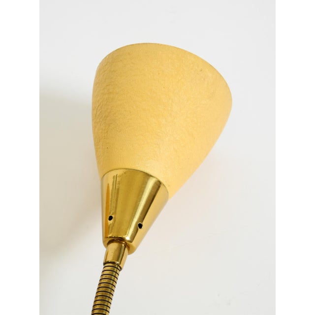 Mid-Century Modern Brass Wall Lamp with Gooseneck and Double Shade by Cosack Leuchten, 1950s For Sale - Image 11 of 18