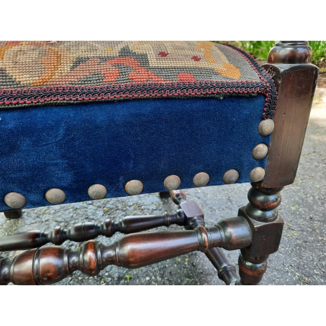 Early 20th Century Antique Needlepoint Arm Chair For Sale - Image 5 of 13
