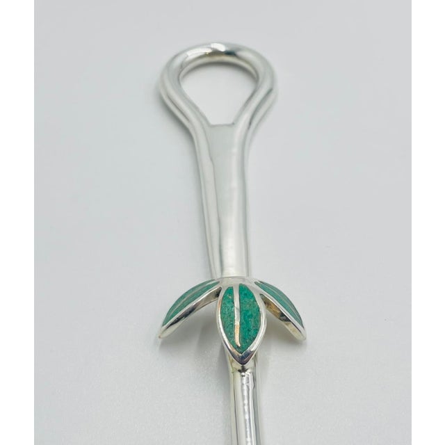 1980s Emilia Castillo Parrot Candle Snuffer With Malachite Inlay, Taxco Mexican Modern For Sale - Image 16 of 17