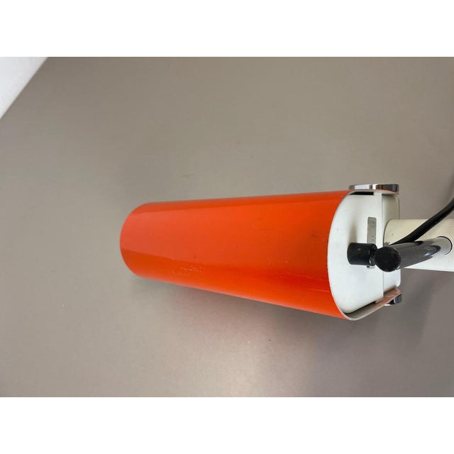 Adjustable Orange Metal Wall Light from Wilhem Braun-Feldweg Doria Light, Germany, 1970s For Sale - Image 14 of 18