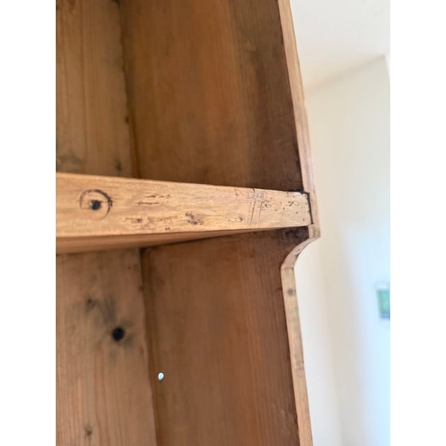 19th Century English Pine Welsh Dresser Step-Back Hutch For Sale - Image 4 of 9