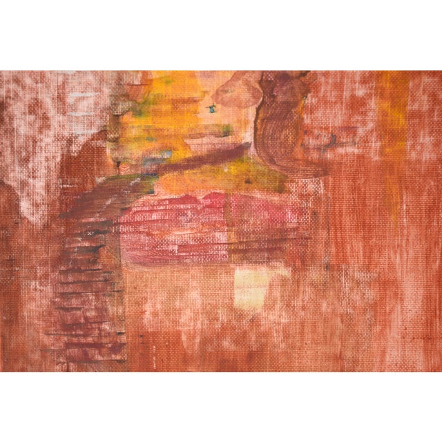 Stone Faces Buddha - Abstract Portrait in Acrylic on Textured Paper by Stone Faces Buddha - Abstract Portrait in Acrylic on Textured Paper For Sale - Image 4 of 7