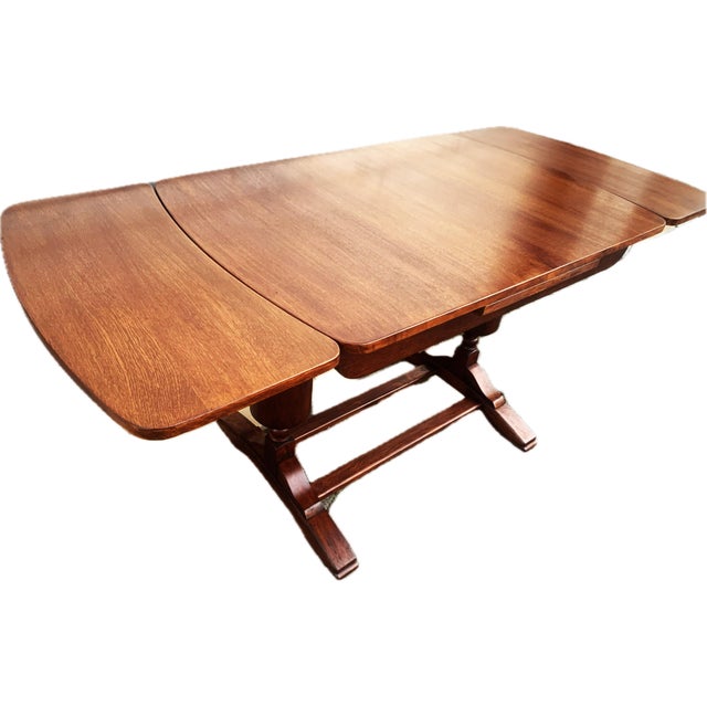 Extensible Beech Table, 1960s For Sale - Image 3 of 18