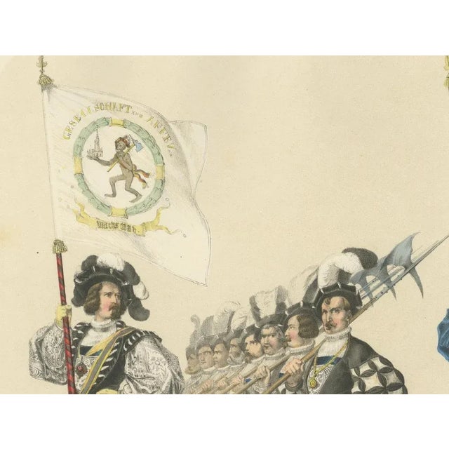 Mid 19th Century Jenny, The Society of Monkeys & Shipbuilders: A Swiss Guild's Grand Procession, 1855, Print For Sale - Image 5 of 10