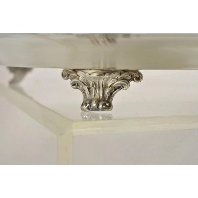 Vintage Bristol Poole 145 Silver Plated Victorian Oval Serving Platter Bar Tray For Sale - Image 9 of 11