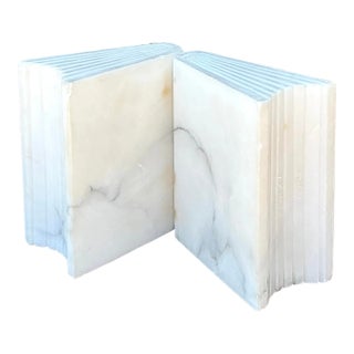 Vintage Carved Marble Book Ends - Set of 2 For Sale