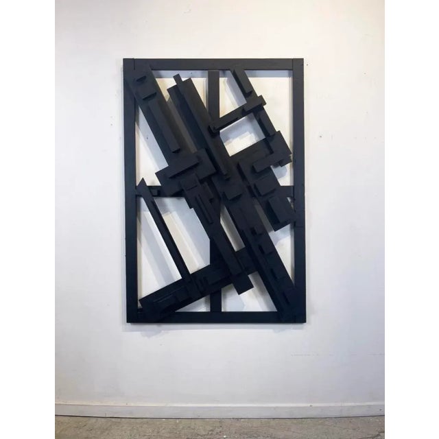 Contemporary Skyline 31 – Mixed Media Sculptural Wall Art, Unique Contemporary Brutalist Design For Sale - Image 3 of 5