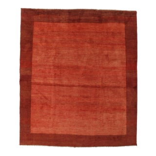 Vintage Hand-Knotted Persian Gabbeh Rug 9'5" X 11'0" For Sale