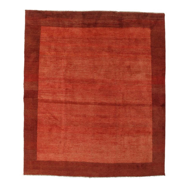 Vintage Hand-Knotted Persian Gabbeh Rug 9'5" X 11'0" For Sale