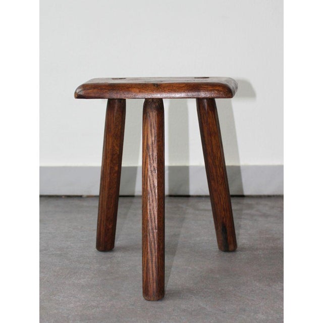 Brutalist Tripod Stool, 1950s For Sale - Image 4 of 8