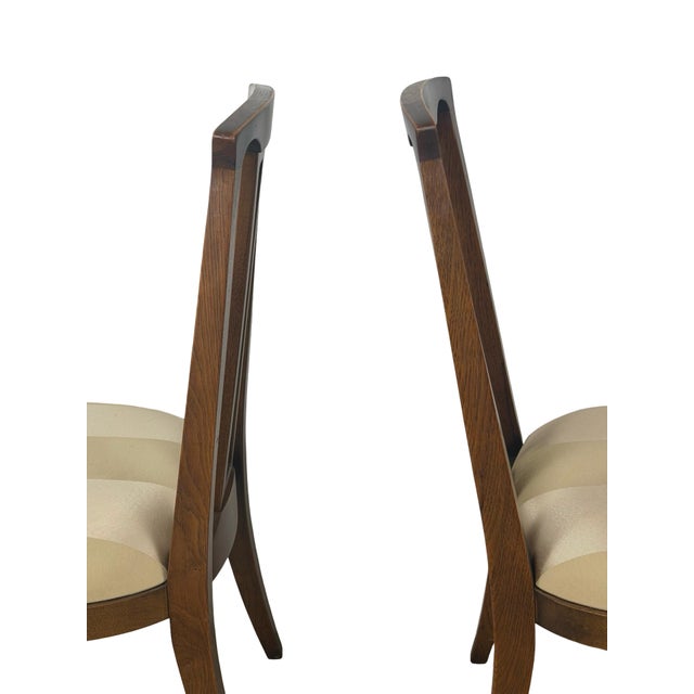 Pair of Vintage Mid-Century Modern High-Back Cane Dining Chairs, Stamped Denmark For Sale - Image 18 of 18