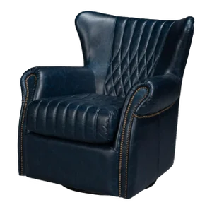 Classic Blue Leather Chair