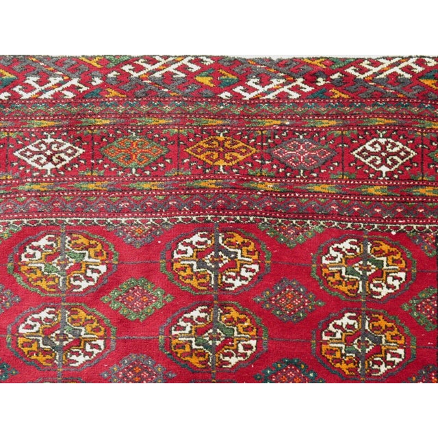 Turkish Red Handwoven Turkoman Teppich - 50"x80" For Sale - Image 9 of 13