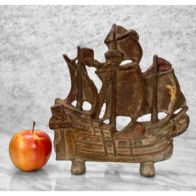 Antique Arts & Crafts Cast Iron Spanish Galleon Ship Doorstop Chairish