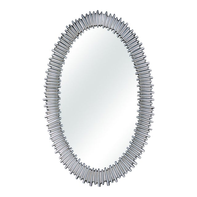 Lea Oval Silver Accent Wall Mirror Chairish