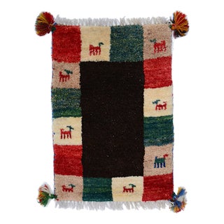 Gabbeh Rug in Handspun Wool, 1990s For Sale