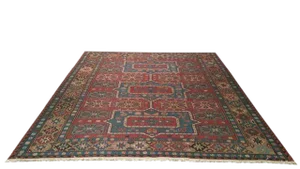 Vintage Flat Weave Soumak Handmade Rug - 8'2'' X 9'5'' - Size Cat. 8x10
