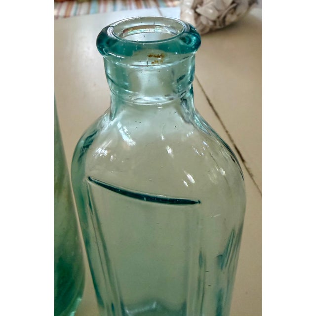 Glass Antique Apothecary Bottles, Set of 5 For Sale - Image 7 of 16