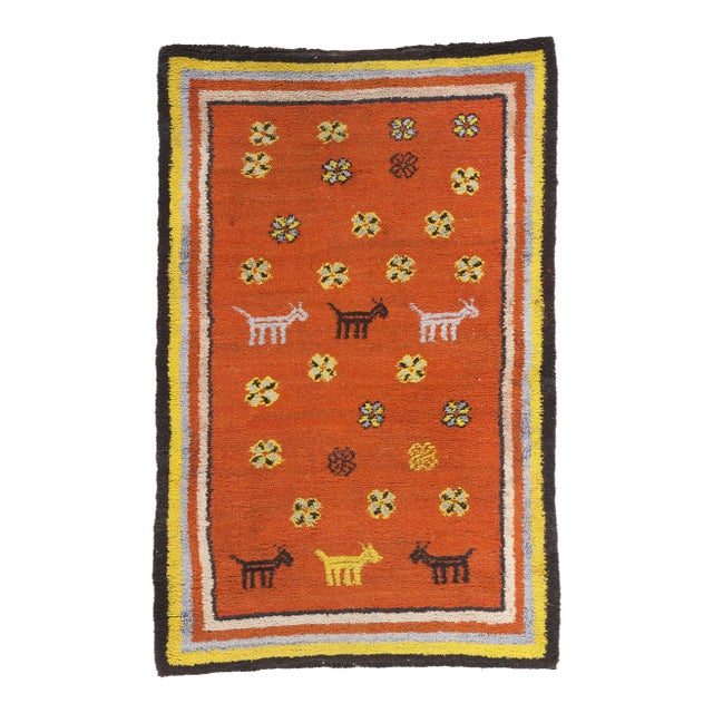 Vintage Tikdift Moroccan Rug - 03'05 X 05'03 For Sale