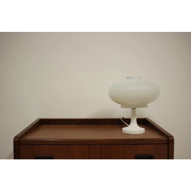 Vintage Glass Table Lamp from Valašské Meziříčí, 1970s For Sale - Image 10 of 12