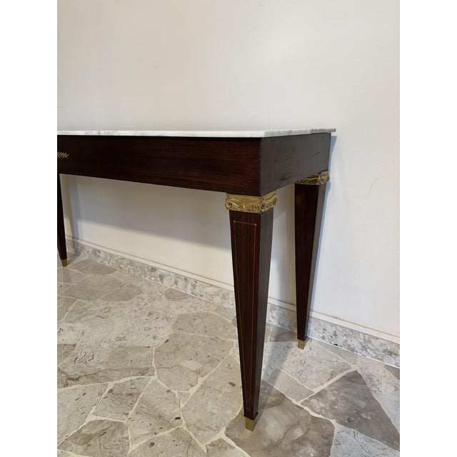 Console Table with Marble Top, 1950s, in Flawless conditions. Designed 1950 to 1959