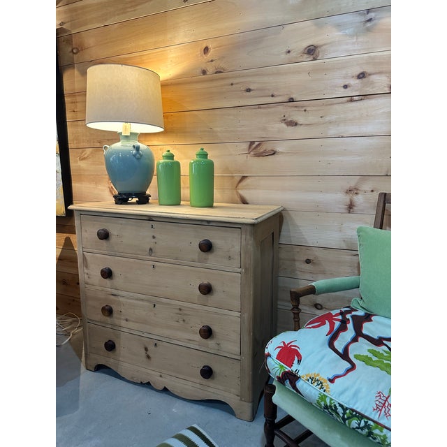 Wood Antique Scrub Pine Chest For Sale - Image 7 of 9
