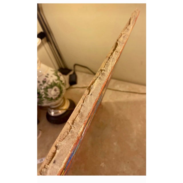 1970s 1970s Haitian Folk Art Market Scene Painting, Signed Frantz For Sale - Image 5 of 8