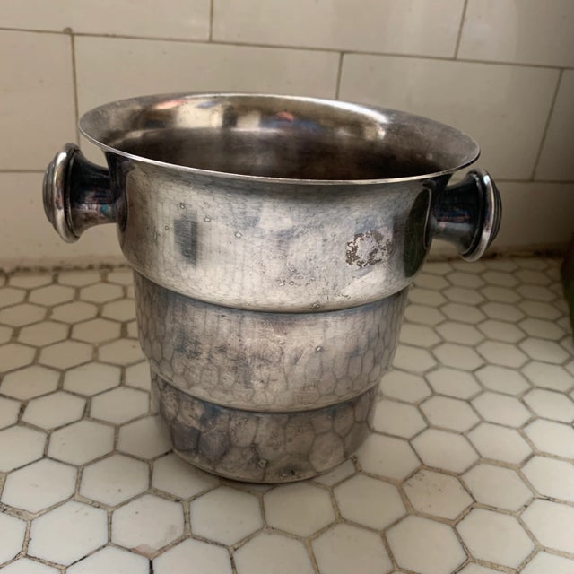Mid Century Silver Engraved Mini Champagne Bucket 1957 For Sale In Los Angeles - Image 6 of 12