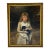 Victorian Oil Painting Portrait Rachel Weigall With Prized Black Kitten C1890 by Henry Weigall For Sale