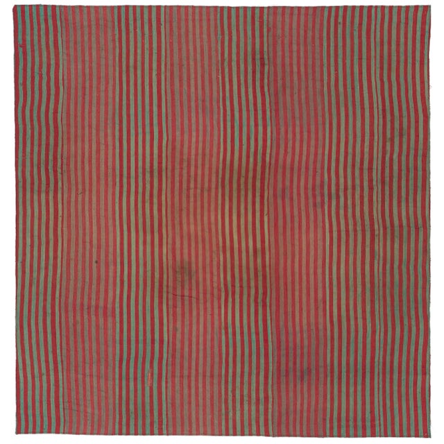 Rustic Vintage Turkish Kilim Rug - 07'03 X 07'06 For Sale - Image 10 of 10