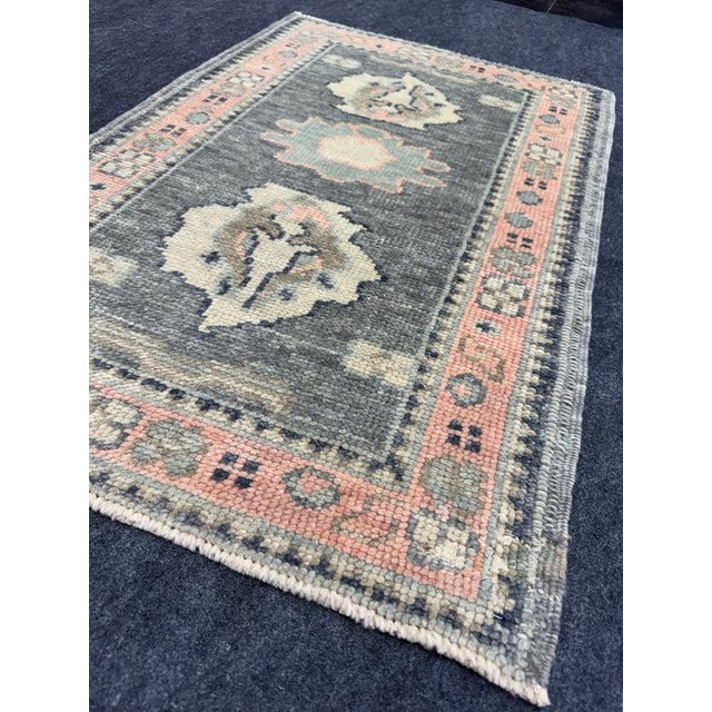 Turkish Oushak Rug 2'3" x 3'4" For Sale - Image 4 of 6