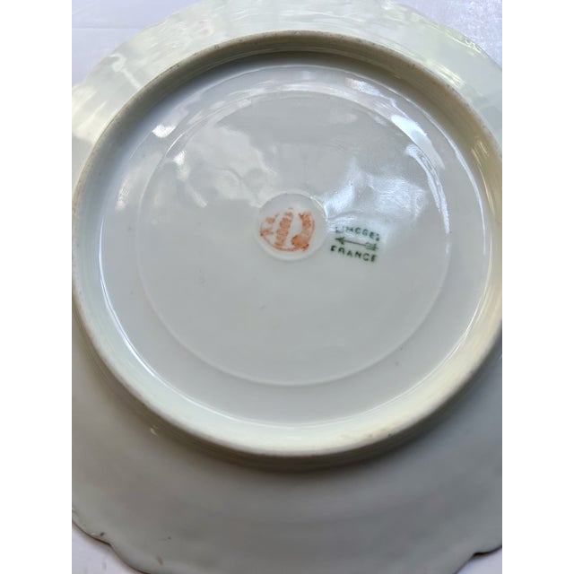 1900s Limoges Hand Painted Floral Porcelain Plates - a Pair For Sale - Image 16 of 18