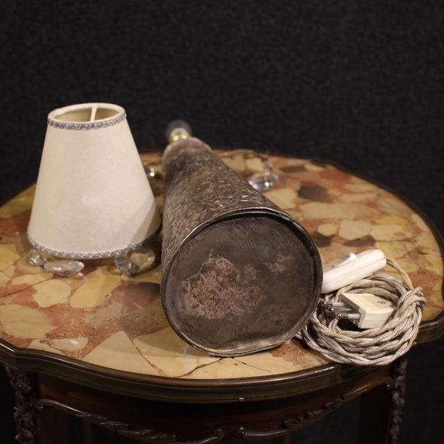 Gray Vintage Italian Lamp from Bragalini Bologna, 1950 For Sale - Image 8 of 13