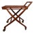 Beautiful vintage mid-century moderntt folding tea, serving, or bar cart, crafted in richly grained teak with an elegant...